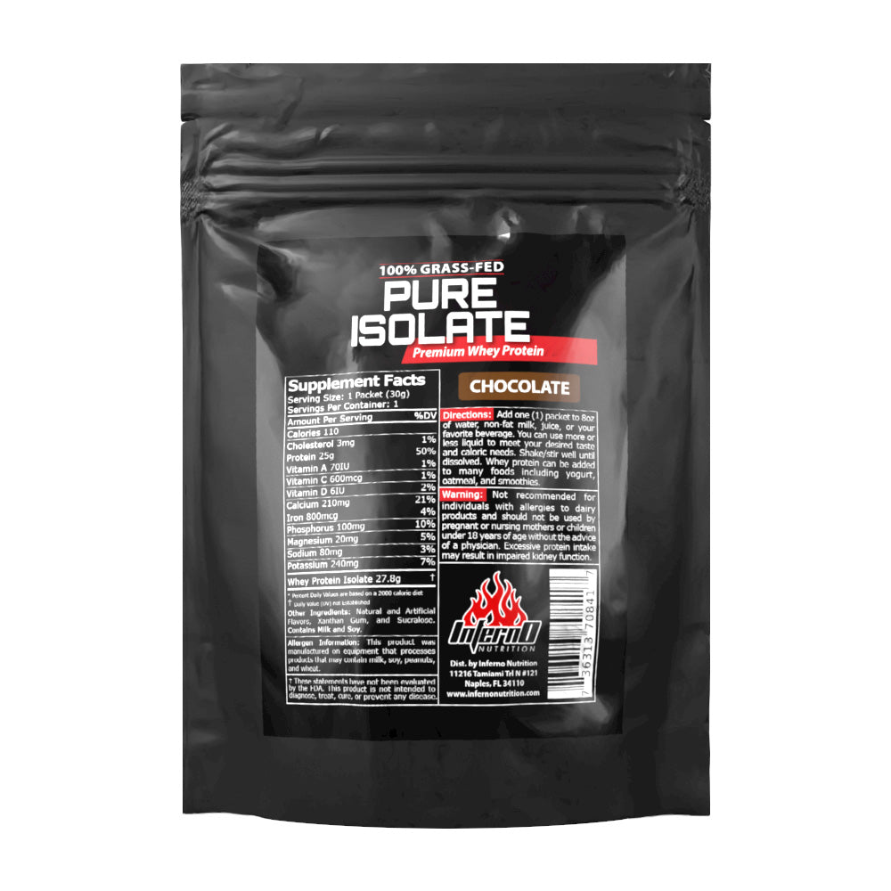 100% Grass-Fed PURE ISOLATE Whey Protein Powder - 30g SINGLE SERVING